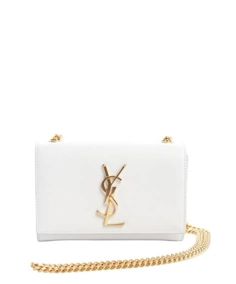 white ysl bag silver chain|YSL small shoulder bag.